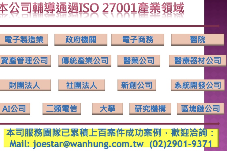 ISO27001輔導驗證費用